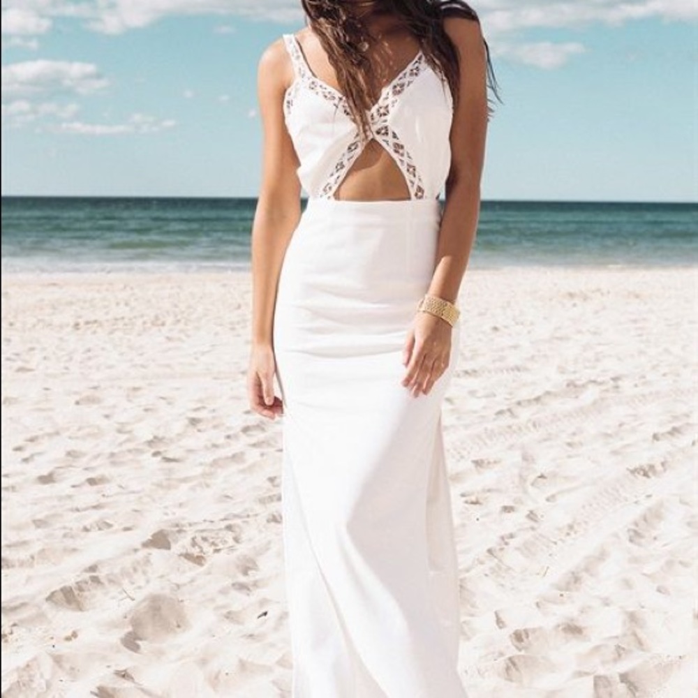 NWT sabo skirt white dress formal